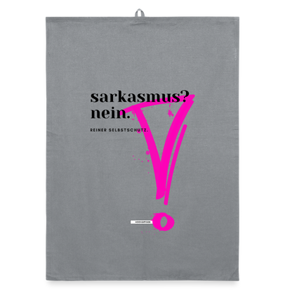 TRUE TALK #4 Organic Geschirrtuch / Stoffserviette - Grau