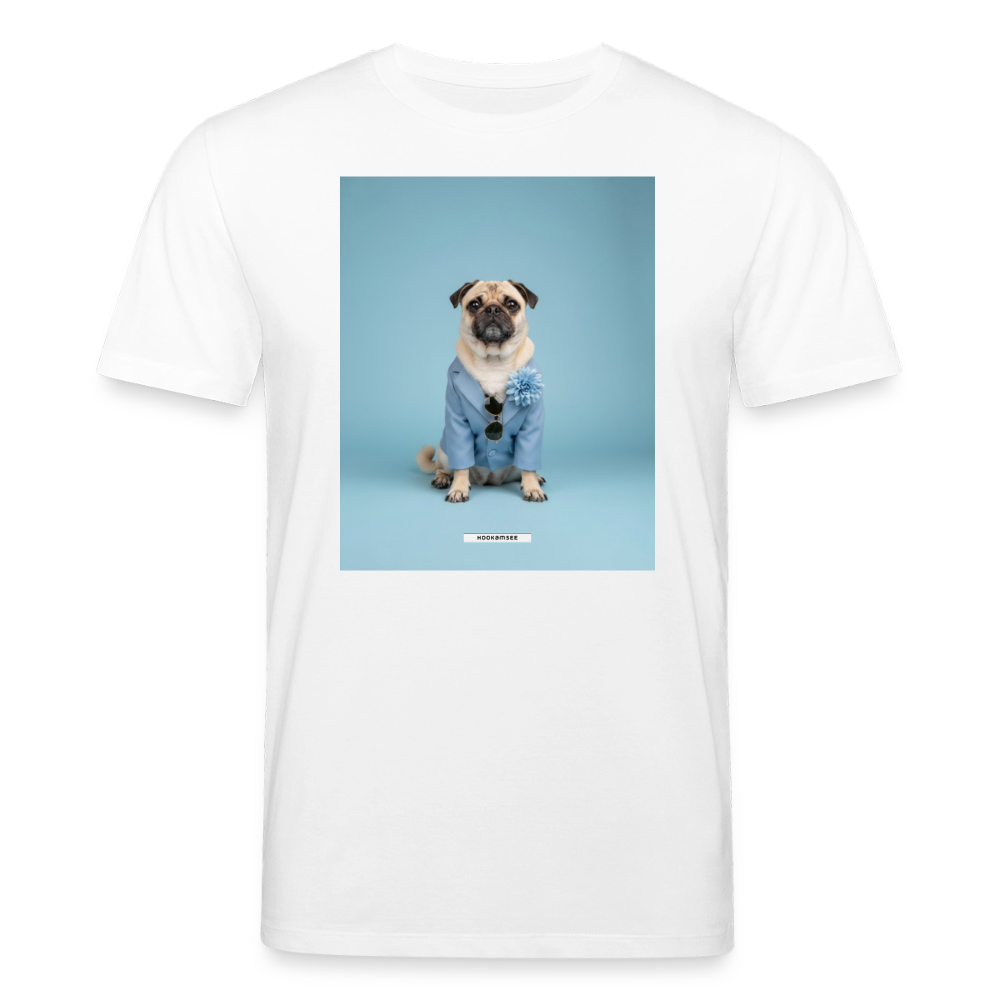 Shirt „Styled Dogs – Mops" - Weiß