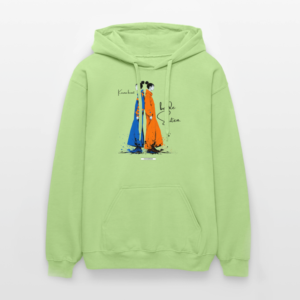Hoodie Karma kennt beide Seiten. - Pistazie