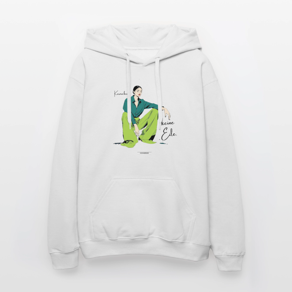 Hoodie Karma kennt keine Eile. - Weiß