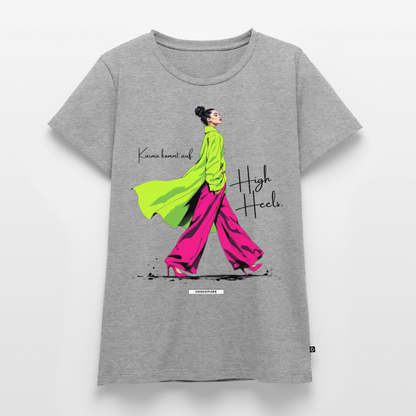 Shirt Karma kommt auf High Heels - Grau meliert