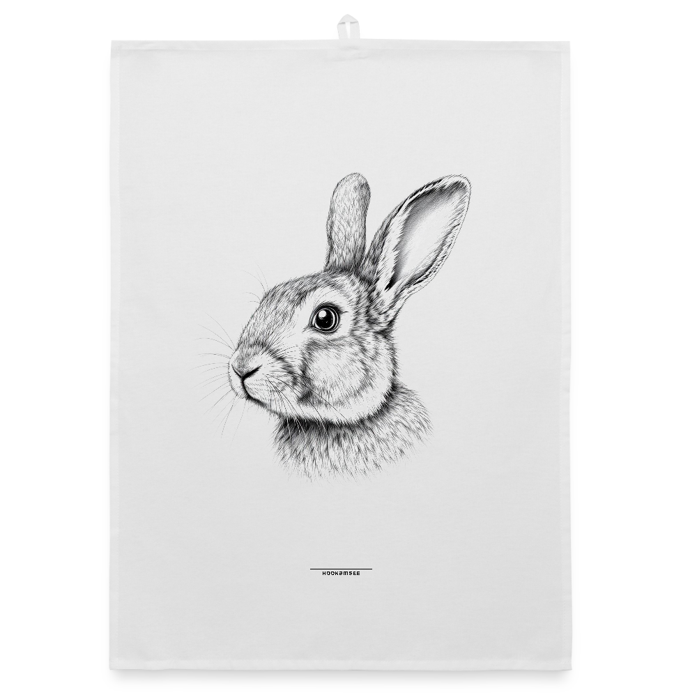 FAUNA HASE Organic Geschirrtuch / Stoffserviette - Weiß