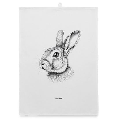 FAUNA HASE Organic Geschirrtuch / Stoffserviette - Weiß