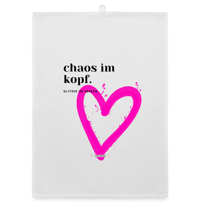 TRUE TALK #3 Organic Geschirrtuch / Stoffserviette - Weiß