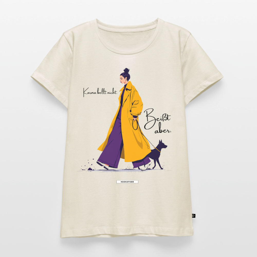 Shirt Karma bellt nicht. Beißt aber. - Naturweiß