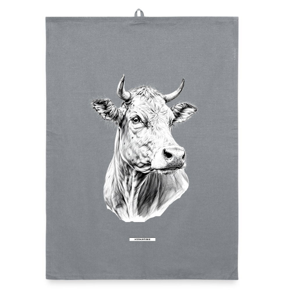 FAUNA RIND Organic Geschirrtuch / Stoffserviette - Grau