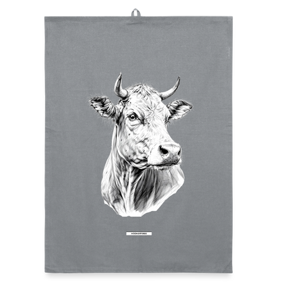 FAUNA RIND Organic Geschirrtuch / Stoffserviette - Grau