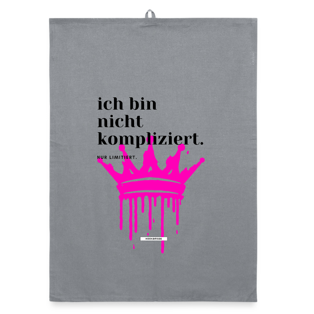 TRUE TALK #2 Organic Geschirrtuch / Stoffserviette - Grau