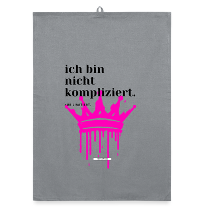 TRUE TALK #2 Organic Geschirrtuch / Stoffserviette - Grau