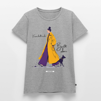 Shirt Karma bellt nicht. Beißt aber. - Grau meliert