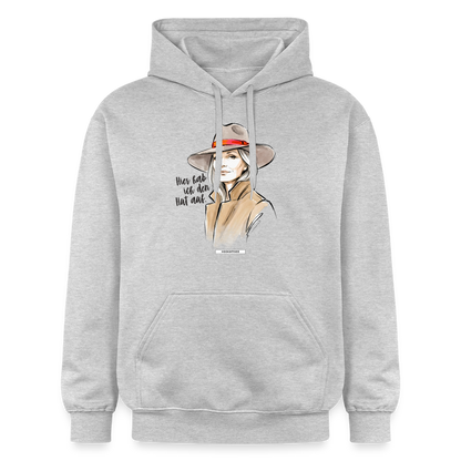 Hoodie Hier hab ich den Hut auf. - Hellgrau meliert