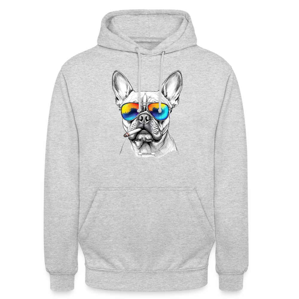 DOG ROYAL #5 Unisex Hoodie - Hellgrau meliert
