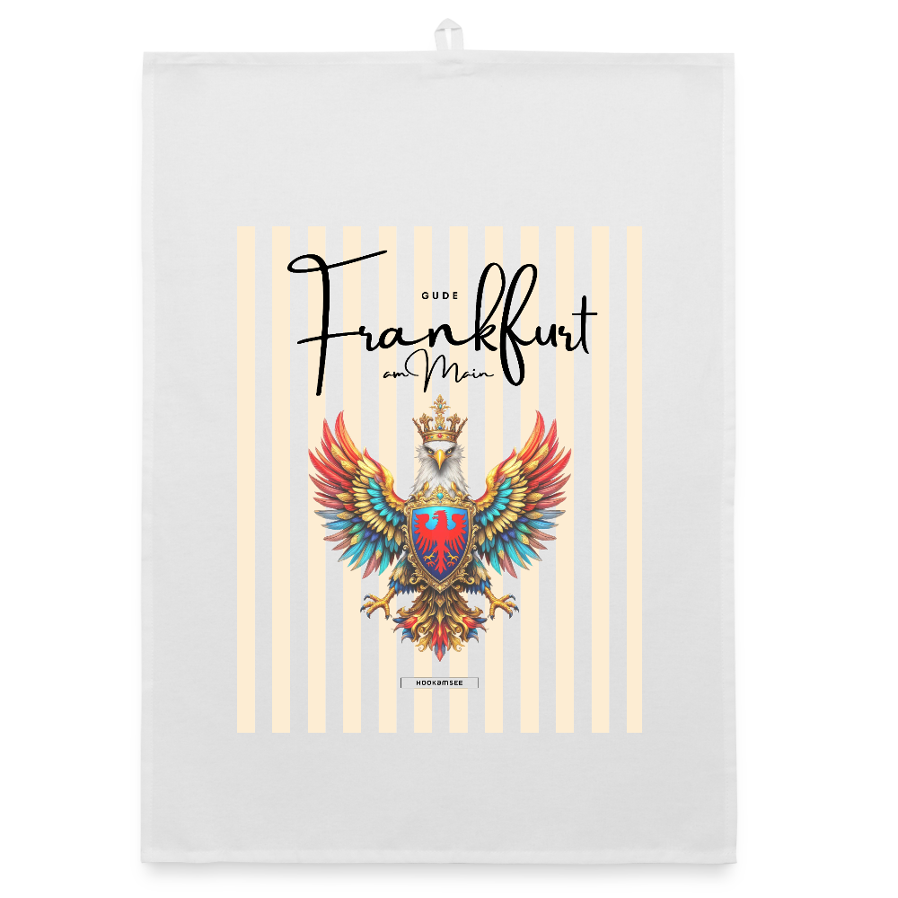 CITY FRANKFURT AM MAIN Organic Geschirrtuch / Stoffserviette - Weiß