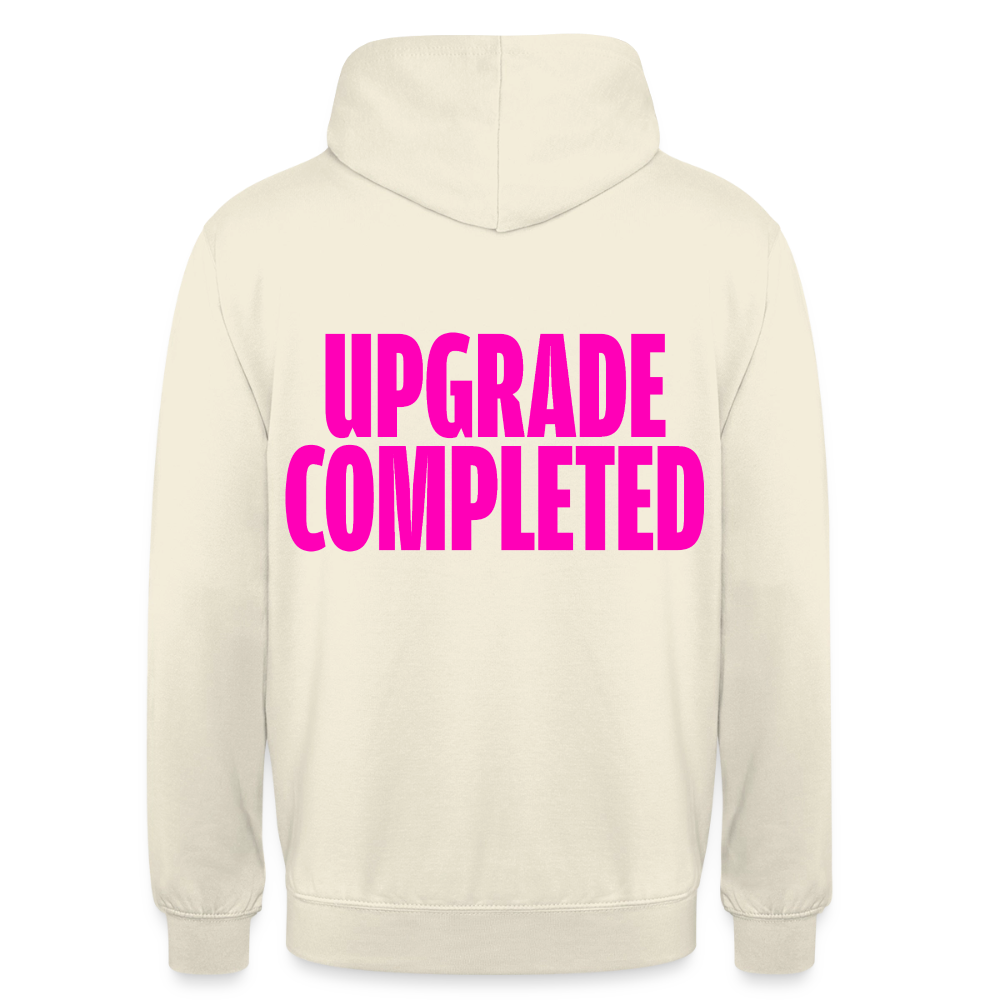 Unisex Hoodie „UPGRADE COMPLETED“ - Vanille-Milchshake