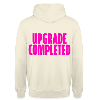 Unisex Hoodie „UPGRADE COMPLETED“ - Vanille-Milchshake