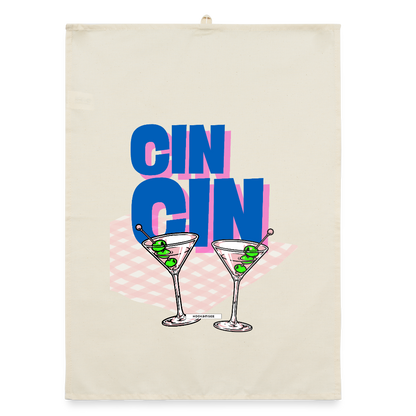 KITCHEN VIBES CIN CIN Organic Geschirrtuch / Stoffserviette - Natur