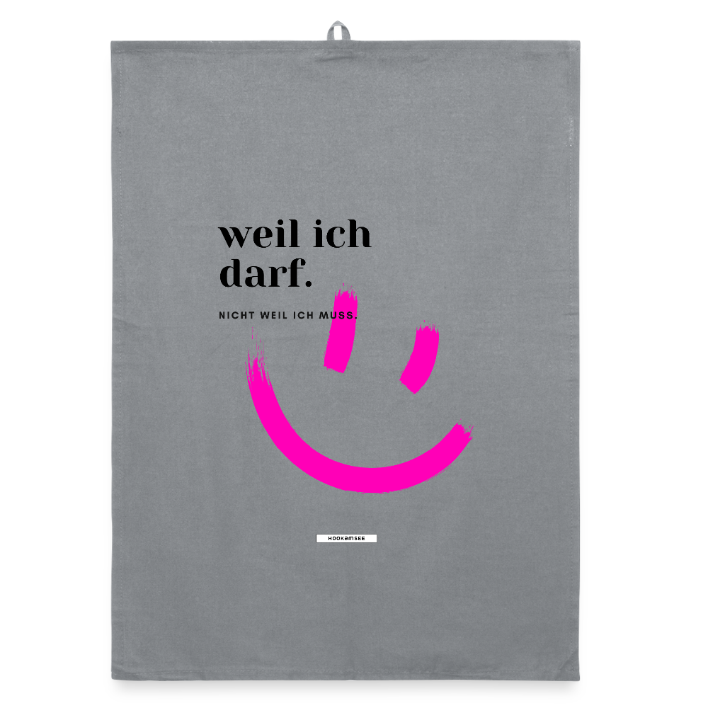 TRUE TALK #17 Organic Geschirrtuch / Stoffserviette - Grau