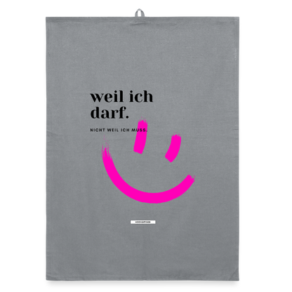 TRUE TALK #17 Organic Geschirrtuch / Stoffserviette - Grau