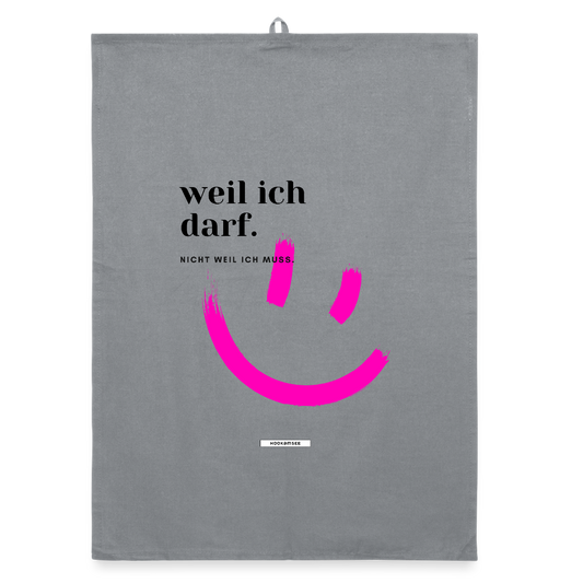TRUE TALK #17 Organic Geschirrtuch / Stoffserviette - Grau