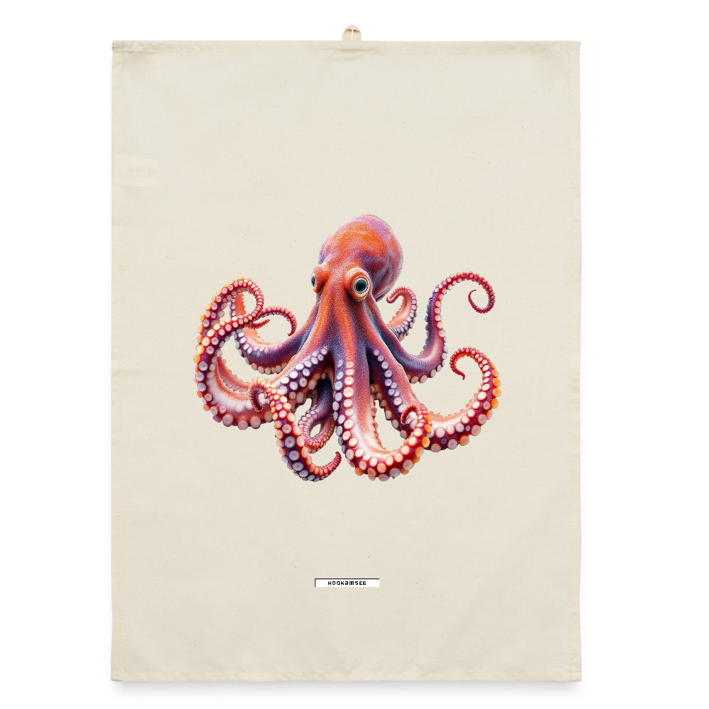 AQUA SUNSET OCTOPUS Organic Geschirrtuch / Stoffserviette - Natur