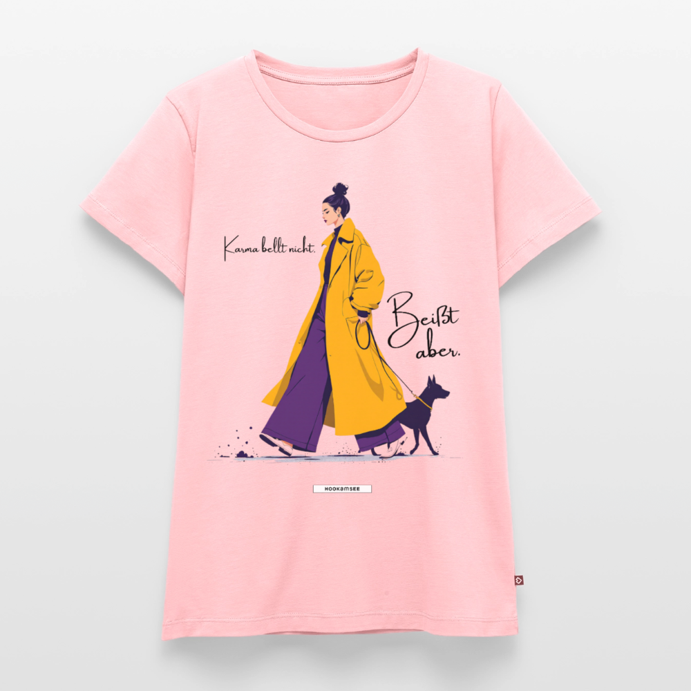 Shirt Karma bellt nicht. Beißt aber. - Rosa