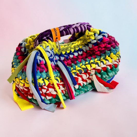 haekeltasche bunt detail textilgarn handarbeit tasche unikate