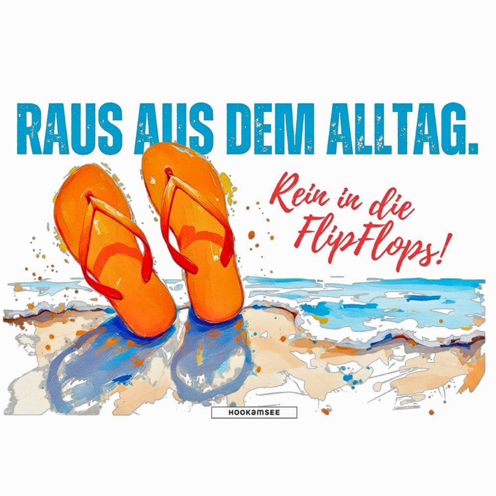 Große Shopping Bag "Raus aus dem Alltag. Rein in die FlipFlops" #169