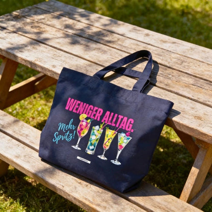 Große Shopping Bag "Weniger Alltag. Mehr Spritz!" #168