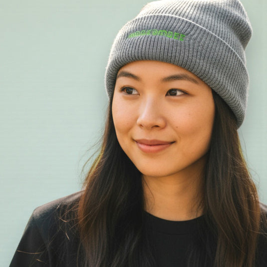 MEHR WEIN – WENIGER NEIN Organic Fisherman Beanie