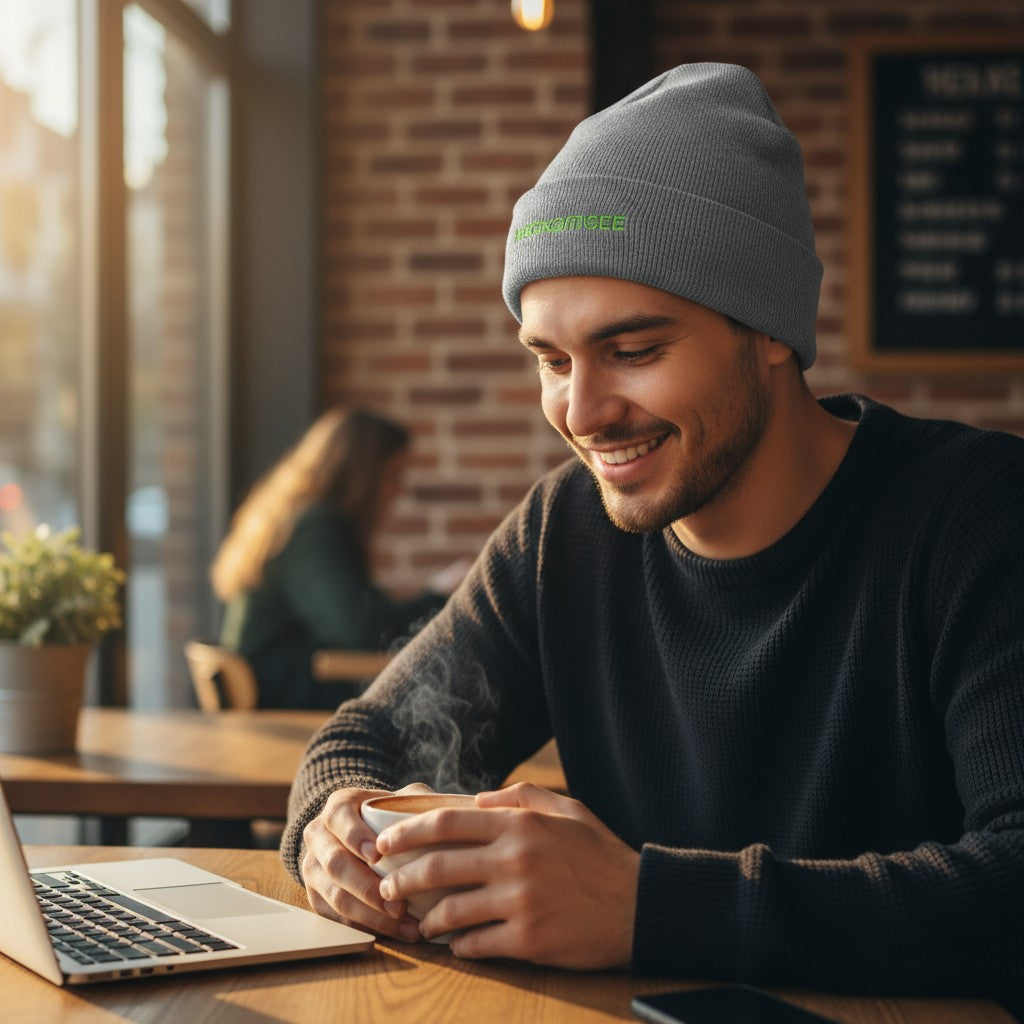 MEHR WEIN – WENIGER NEIN Organic Rib Beanie