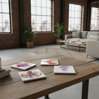 AQUA #1 Keramik-Untersetzer 4er-Set