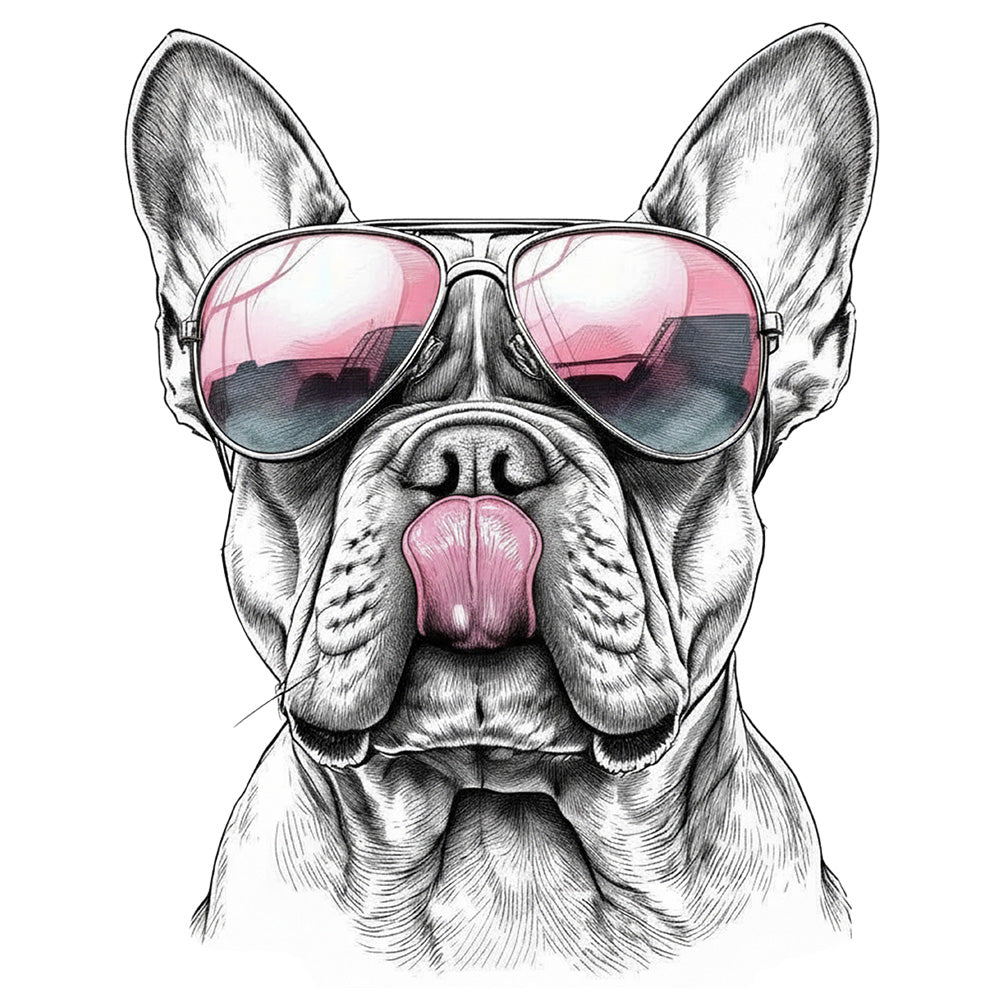 Unisex Cap Frenchie Pink Boss von HOOKamSEE mit modernem Frenchie Motiv
