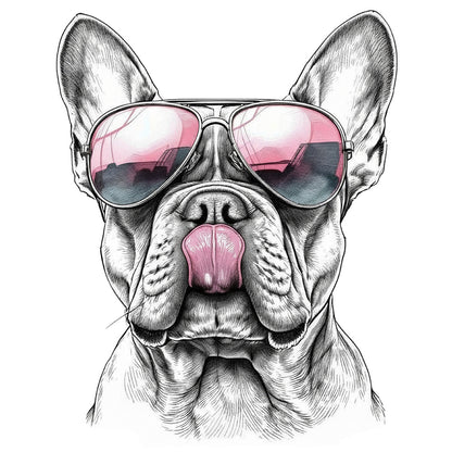 Unisex Cap Frenchie Pink Boss von HOOKamSEE mit modernem Frenchie Motiv
