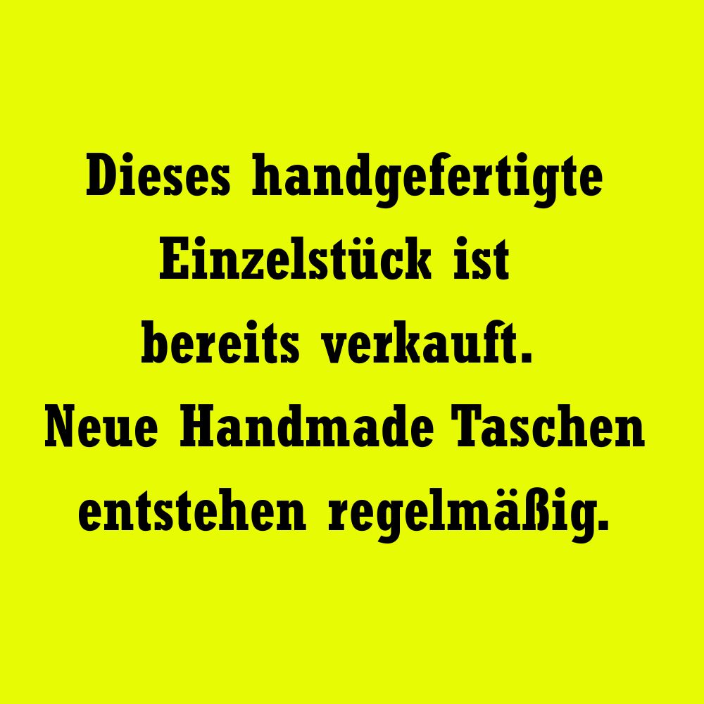 Handmade Tasche Einzelstück verkauft HOOKamSEE handgefertigte Tasche Unikat neue Handmade Taschen entstehen regelmäßig