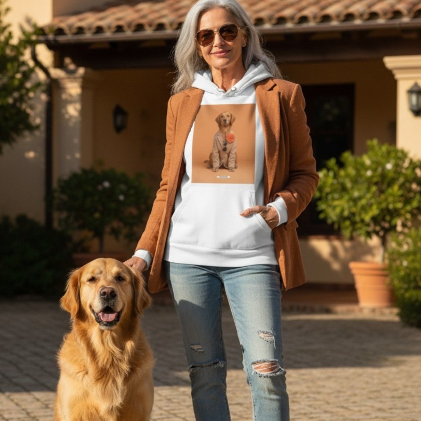 Hoodie „Styled Dogs – Golden Retriever"