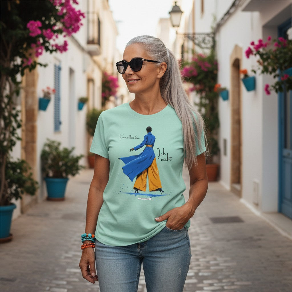HOOKamSEE Shirt Karma klärt das. Ich nicht. in Mint — Statement-Fashion Frauen, KARMA-Kollektion