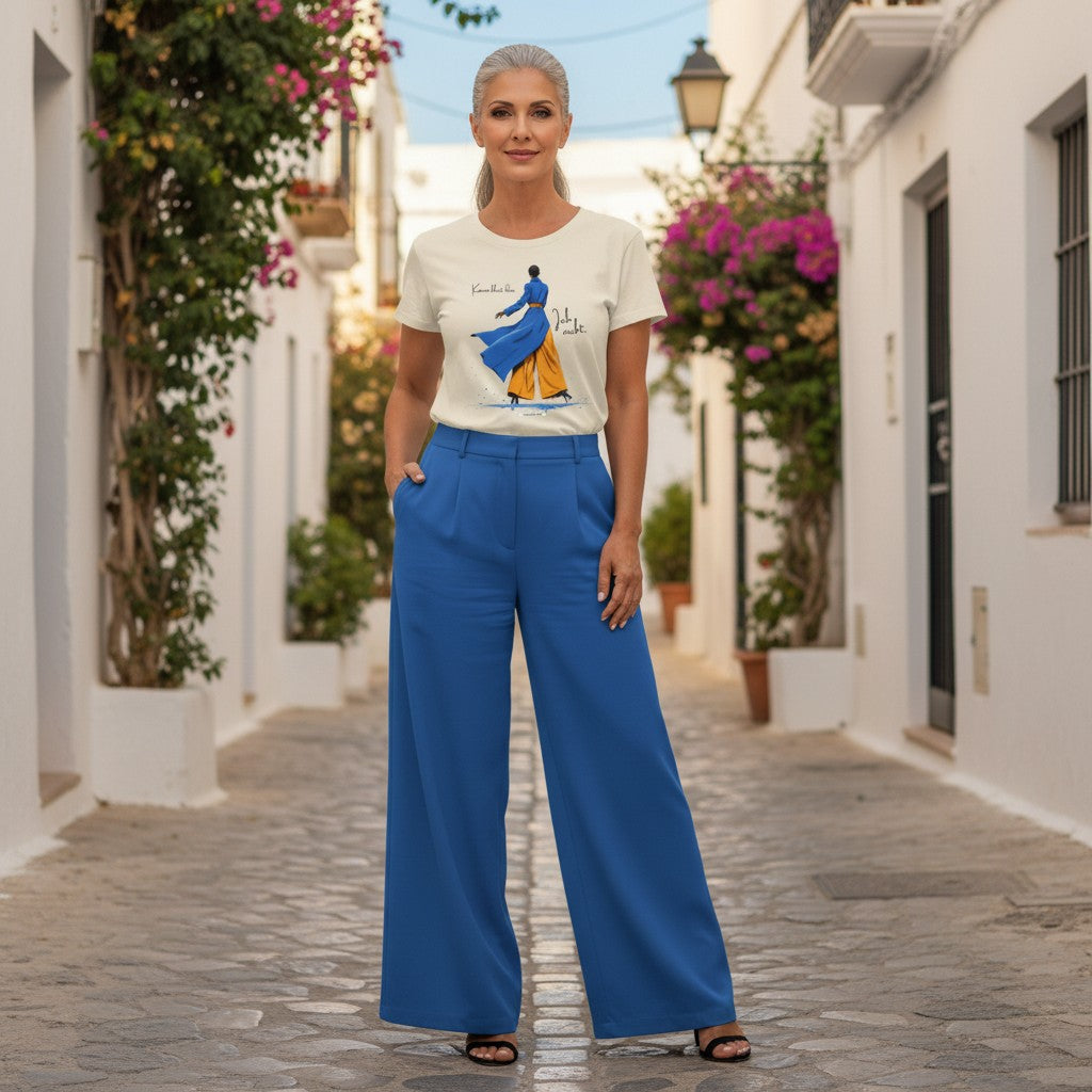 HOOKamSEE Shirt Karma klärt das. Ich nicht. in Naturweiß — KARMA-Kollektion Frauen Statement-Shirt
