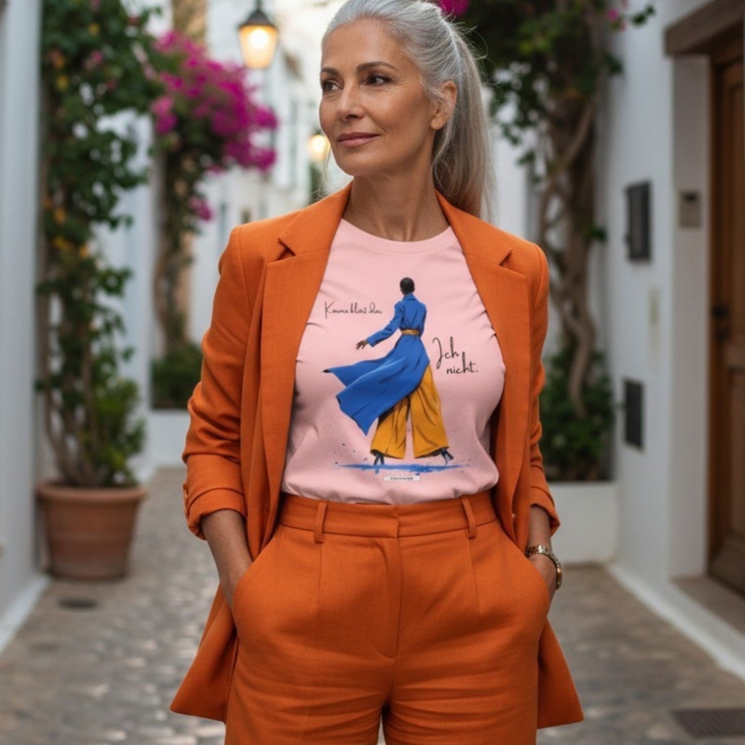 HOOKamSEE Shirt Karma klärt das. Ich nicht. in Rosa — Statement-Fashion Frauen, KARMA-Kollektion Bad Saarow
