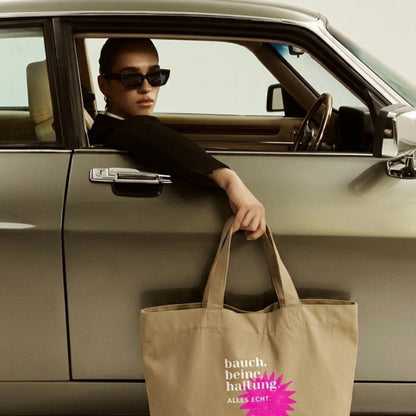 Große Shopping Bag „Bauch. Beine. Haltung“ #160