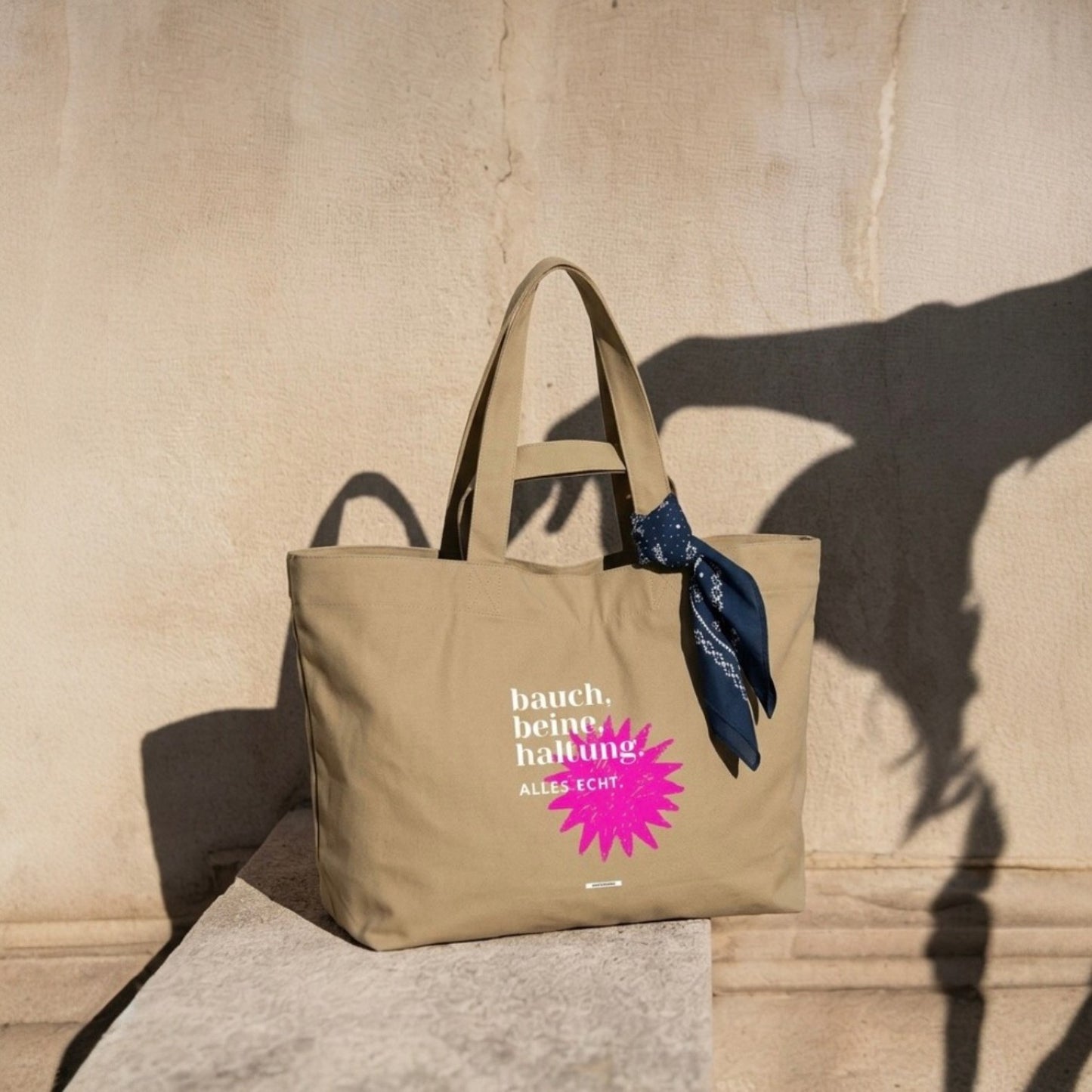 Große Shopping Bag „Bauch. Beine. Haltung“ #160