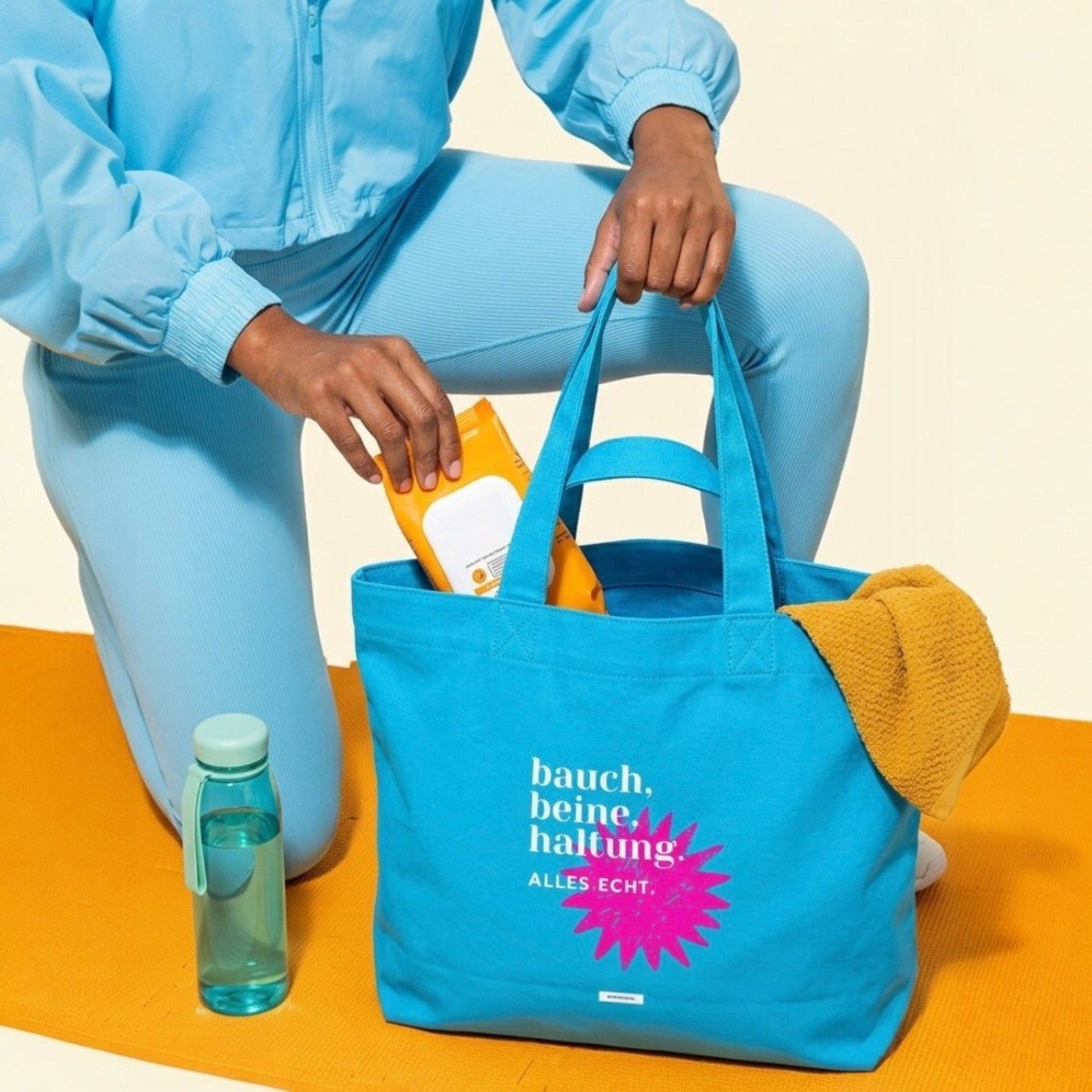 Große Shopping Bag „Bauch. Beine. Haltung“ #160