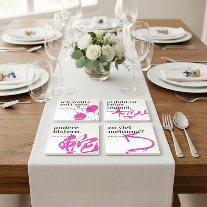 Keramikuntersetzer 4er-Set Ohne Filter als modernes Statement im Interior
