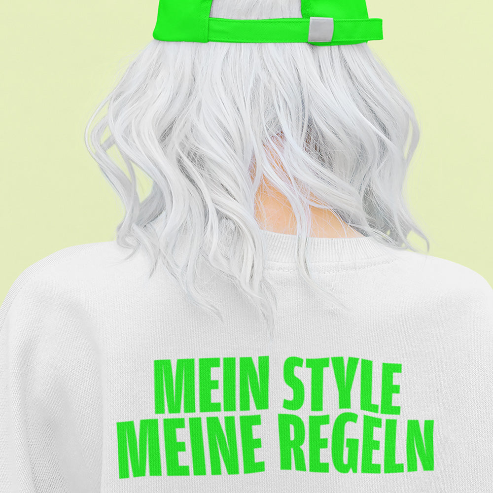 Oversize Sweatshirt mit Statement MEIN STYLE MEINE REGELN von HOOKamSEE
