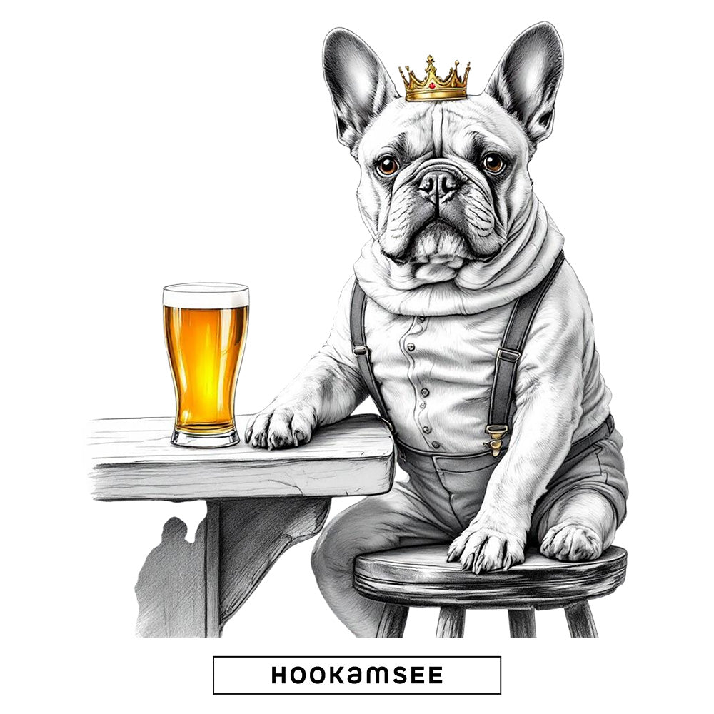Unisex Cap Frenchie Same Pint von HOOKamSEE mit Frenchie Motiv und Bierglas
