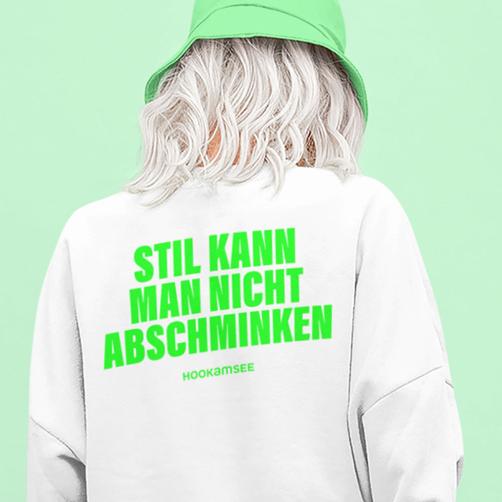 HOOKamSEE Statement Sweatshirt Oversize mit auffälligem Backprint
