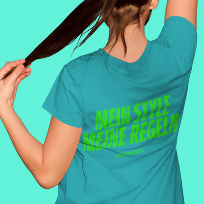 Unisex Shirt „MEIN STYLE MEINE REGELN“ mit Backprint
